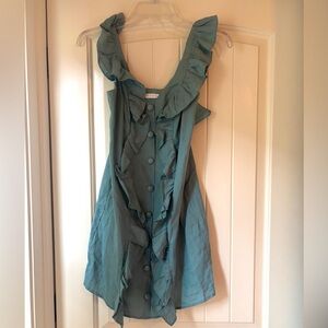 Karlie Blue Ruffle Mini Dress